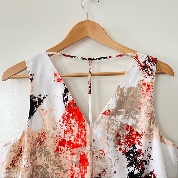 Abstract print v-neck Bar III blouse - Picture 3 of 4